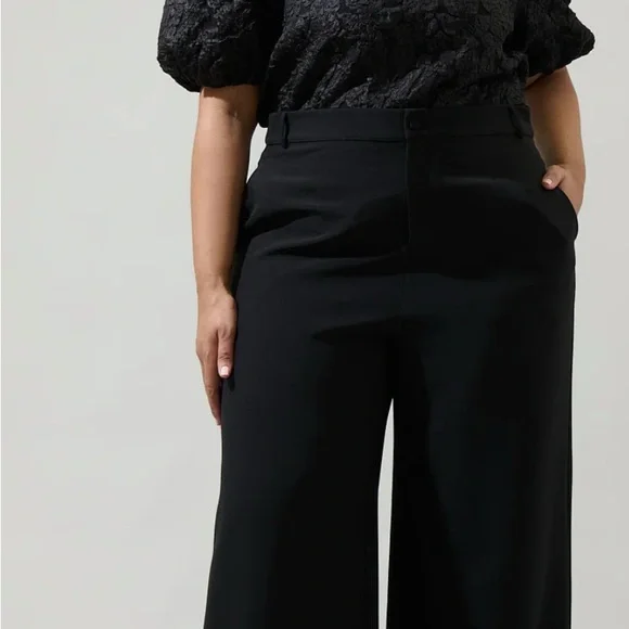 NWT Sugarlips Black Jacquard Split Neck Top - Picture 2 of 8